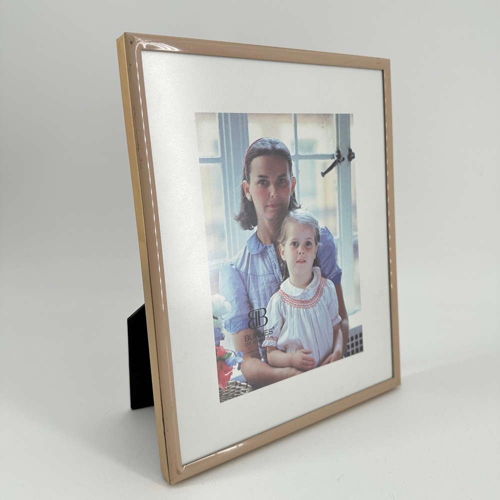 Burnes of Boston Gold Metal 8x10 Picture Frame Minimalist Matted Photo Display
